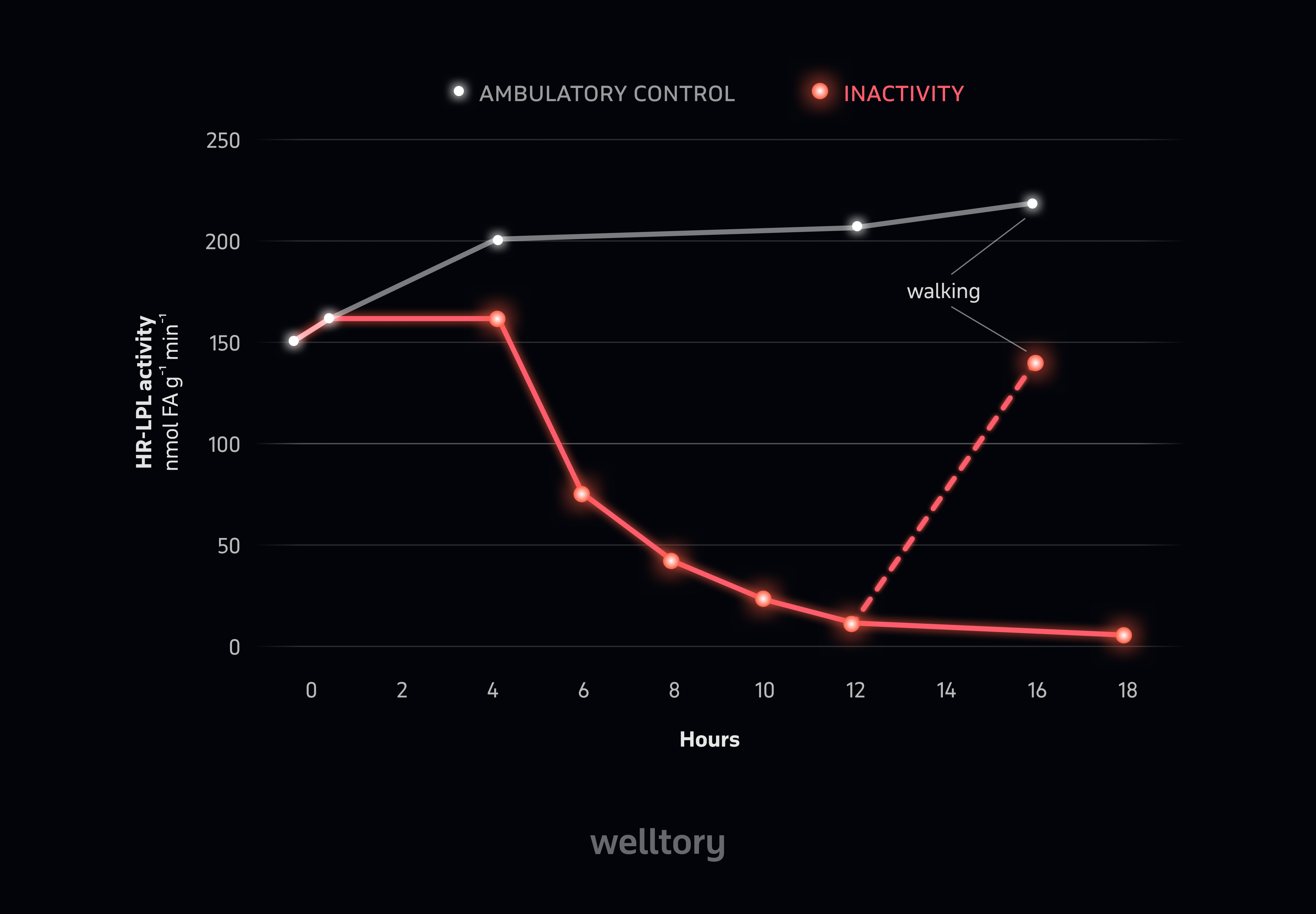 Lipoprotein lipase activity dropping the longer you sit